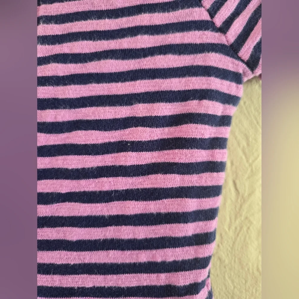 Cat & Jack, Purple Pink/Navy Striped Casual Dress, Size Medium (7/8)